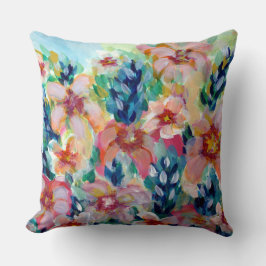 Två i en original Blommigt Fine Art Dekorativ kudd Kudde