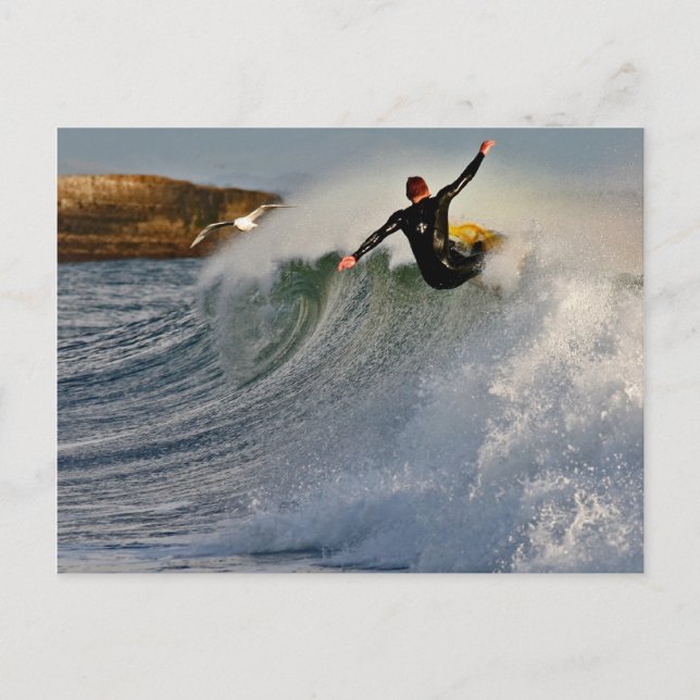 två i rörelse vykort (Framsida)