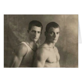 Två idrottare hälsningskort