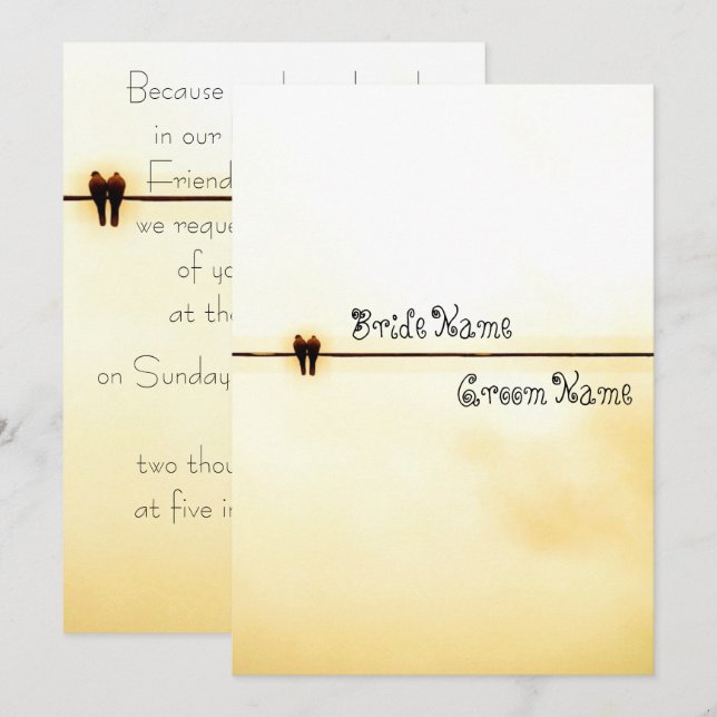 TVÅ - Inbjudan (Fram/baksida)