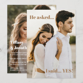 Två inbjudningar till fotoFörlovningsfest