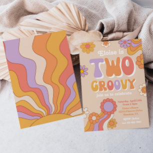 Två inbjudningar till Groovy Birthday Groovy Bir