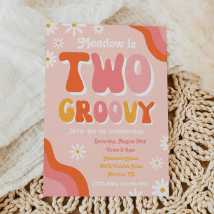 Två inbjudningar till Groovy Birthday Groovy Bir