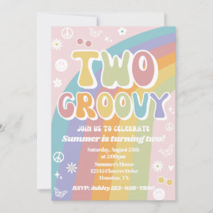 Två inbjudningar till Groovy Birthday Groovy Bir