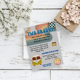 Två inbjudningar till Groovy Boy på födelsedagen