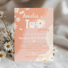 Två inbjudningar till Groovy Daisy 2:a födelsedage