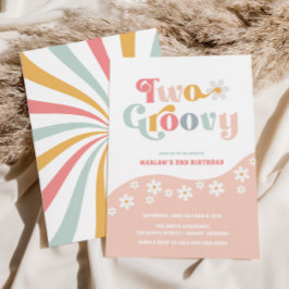 Två inbjudningar till Groovy Rosa 2:a födelsedag