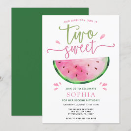 Två inbjudningar till Watermelon Birthday