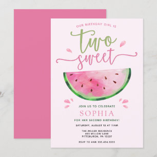 Två inbjudningar till Watermelon Birthday