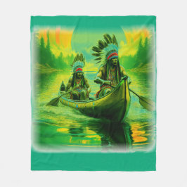 Två indier flyter vid Sjö Fleecefilt