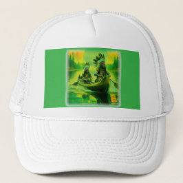 Två indier flyter vid Sjö Keps