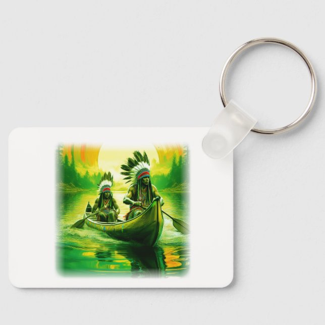 Två indier flyter vid Sjö Nyckelring (Framsida)