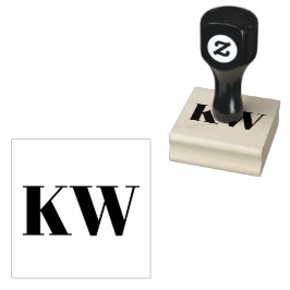 Två initiala monogramserifferbokstäver anpassade stämpel