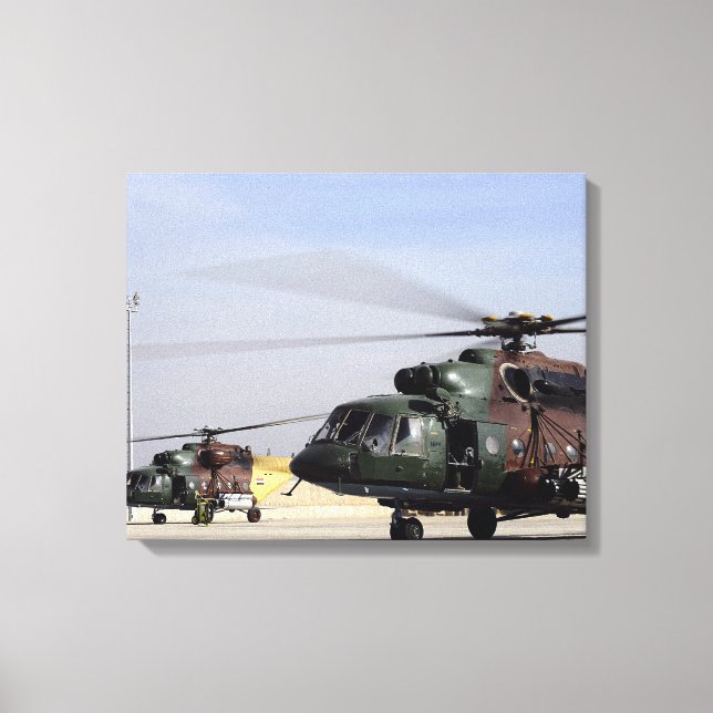 Två irakiska Mi-17 Hip-helikoptrar Canvastryck (Framsida)