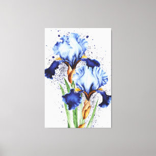 *~* Två Iris Blomma Konstnärlig Iris-målning AP84 Canvastryck