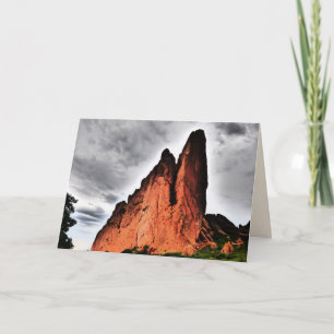 Två Jagged Peaks Garden från Gods Blank Hälsning Kort