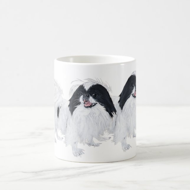 Två japanska Chin Hundar Kaffemugg (Center)