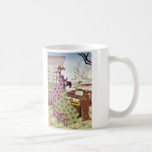 Två japanska damer, C1890 Kaffemugg