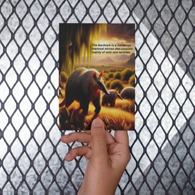 Två jättejordsvin ömma moderliga kärlek vykort (Skapare uppladdad)