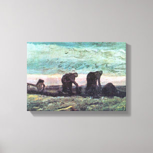 Två jordbrukare av Vincent van Gogh Canvastryck