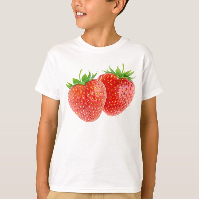 Två jordgubbar t shirt (Framsida)