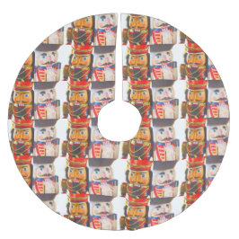 Två julnötskal julgransmatta borstad polyester