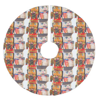 Två julnötskal julgransmatta borstad polyester