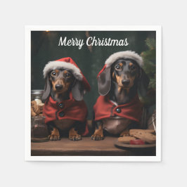 Två julvakter pappersservett