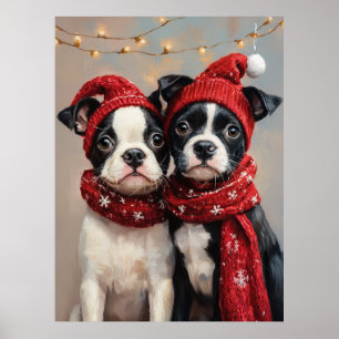 Två julvalpar poster