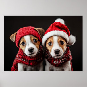 Två julvalpar poster