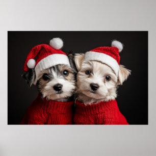 Två julvalpar poster