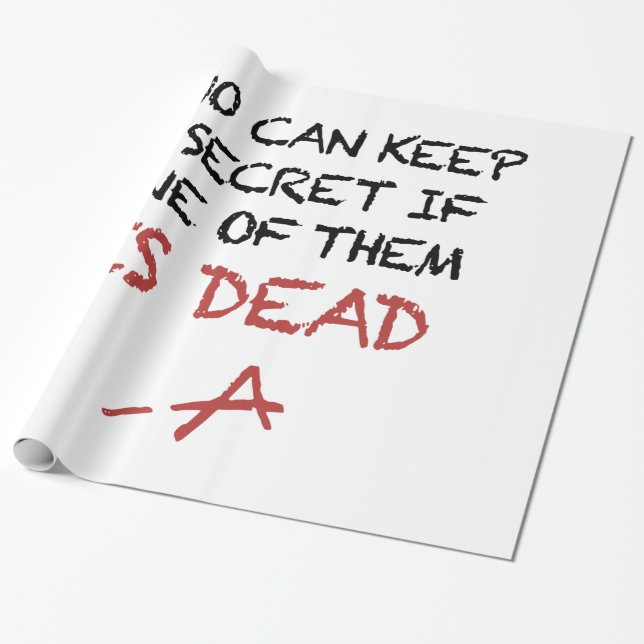 två kan hålla en hemlighet, om ett av dem är dött presentpapper (Utrullad)
