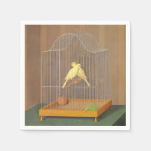 Två kanarier i en bur (av Antonio Donghi)