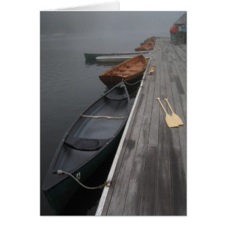 Två kanoter hälsningskort