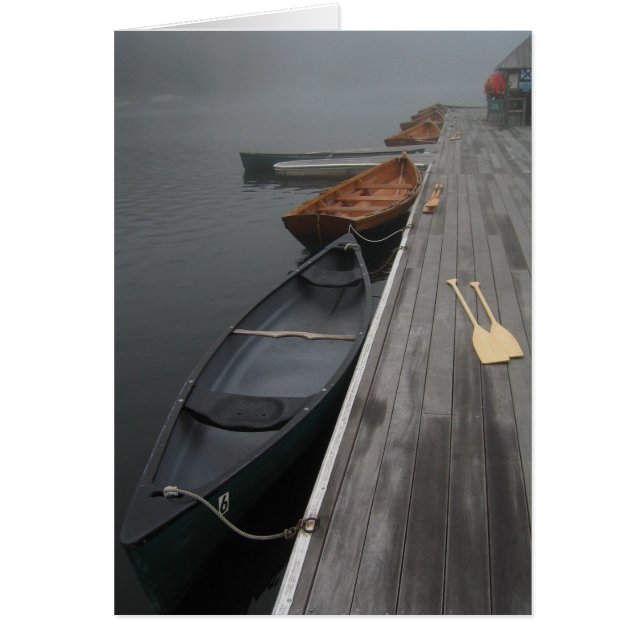 Två kanoter hälsningskort (Framsidan)