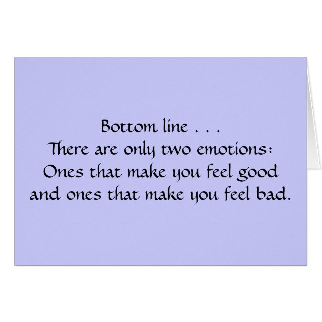 Två känslor hälsningskort (Framsidan Horizontal)