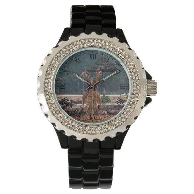 två kärleksfulla giraffer armbandsur (Framsida)