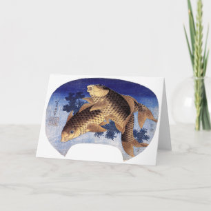 Två karps, Hokusai Kort