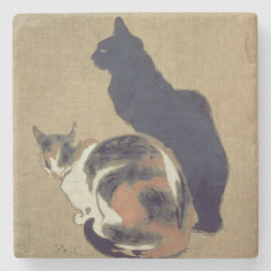 Två katter, 1894 underlägg sten