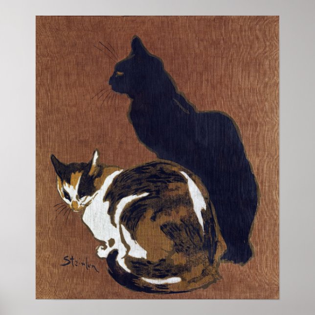 Två katter, Alexandre Steinlen Poster (Framsidan)