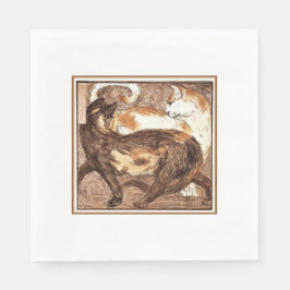 Två katter (av Franz Marc) Pappersservett