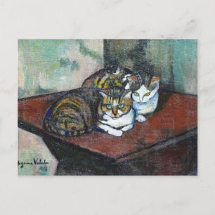 Två katter av Suzanne Valadon Vykort