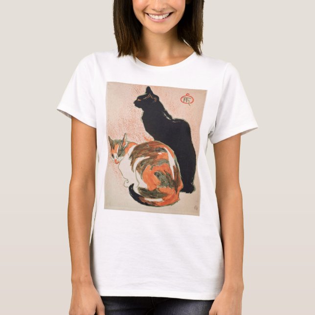 Två katter av Theophile Alexandre Steinlen T Shirt (Framsida)
