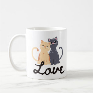 Två katter i Kärlek Kaffemugg