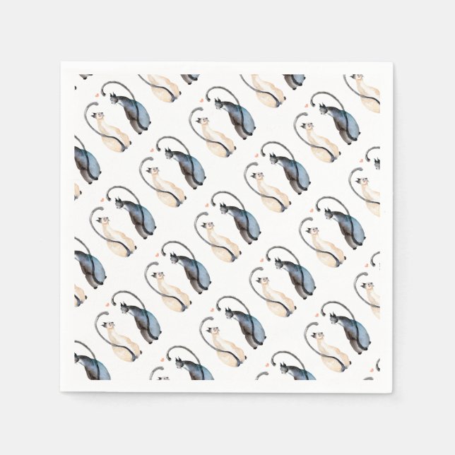 Två katter i Kärlek Pappersservett (Framsidan)