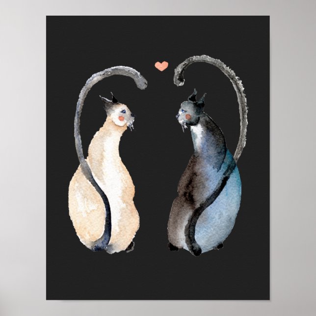 Två katter i kärlek poster (Framsidan)