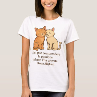 Två katter i kärlek som företräder kärlek t shirt