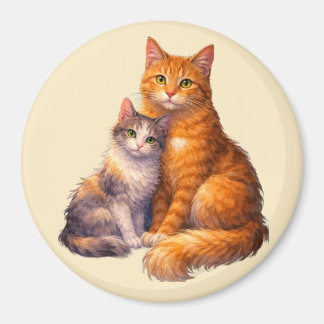 Två Katter Magnet
