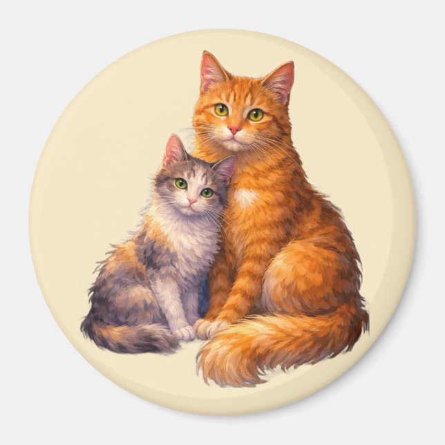 Två Katter Magnet (Framsidan)