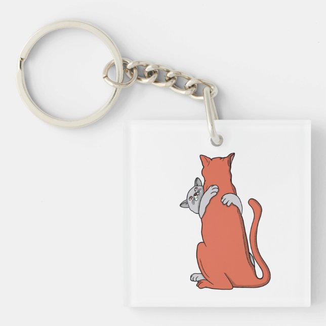 Två katter omfamnar vänskap (Framsidan)